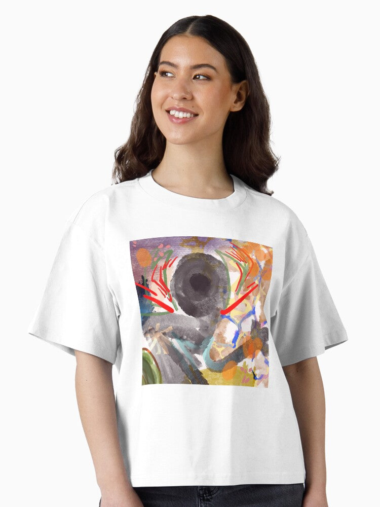 Colorful abstract textures disturbing Boxy T Shirt Boxy T Shirt Premium Print Modern Aesthetic