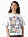 kawaii Cute art monster go ghiblis flying away japan film Boxy T Shirt Boxy T Shirt Viral TikTok Modern Aesthetic