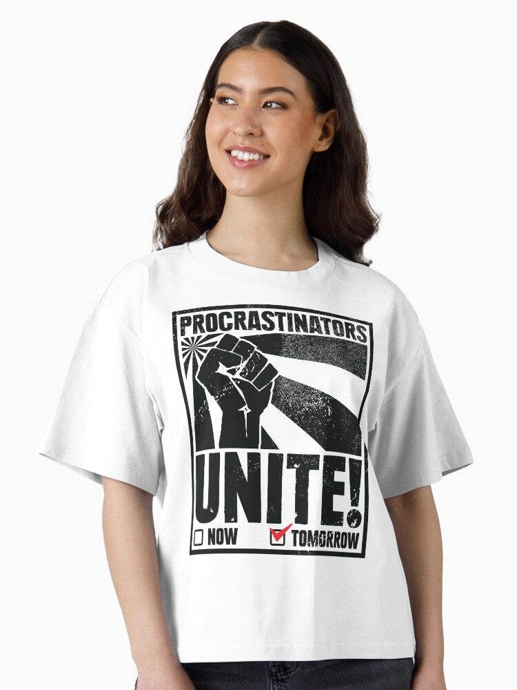 Procrastinators unite tomorrow Boxy T Shirt Boxy T Shirt Viral TikTok Boxy Fit