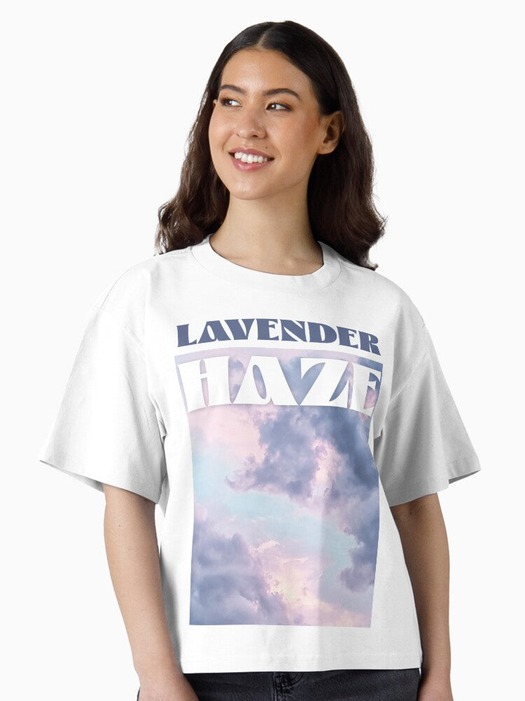 Retro Lavender Haze Swiftie Inspired Eclectic Cloud Lyrics Boxy T Shirt Boxy T Shirt High Search Demand Daily Wear
