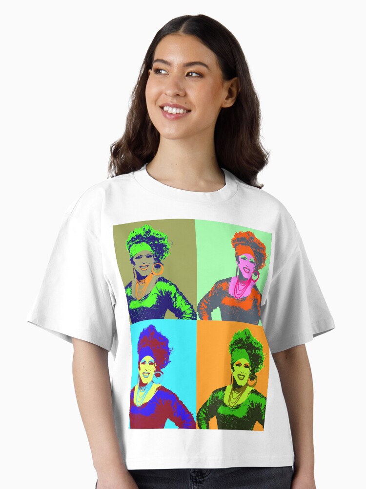 Custom Pop art portrait Boxy T Shirt Boxy T Shirt Comfort Fit Modern Aesthetic