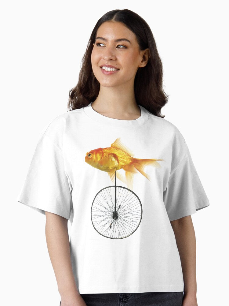 unicycle goldfish Boxy T Shirt Boxy T Shirt High Search Demand Modern Aesthetic