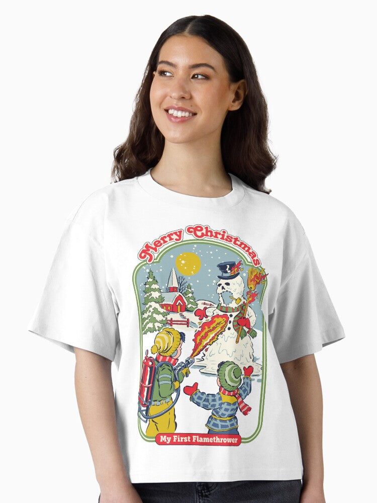 My First Flamethrower Boxy T Shirt Boxy T Shirt Premium Print Relaxed Style