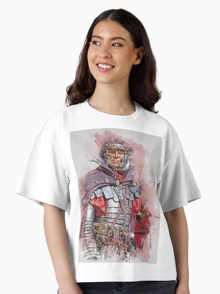 Portrait of a Roman Legionary Boxy T Shirt Boxy T Shirt Comfort Fit Modern Aesthetic