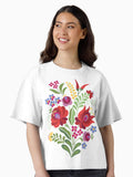 Hungarian Folk Design Red Peppers Boxy T Shirt Boxy T Shirt Trending US Daily Wear
