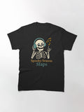 Spooky Season Slaps Skeleton Headphones Halloween Design Classic T Shirt