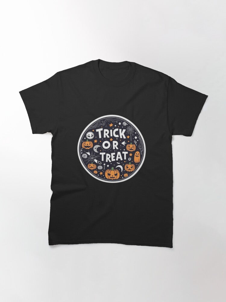 Halloween Trick Or Treat Classic T Shirt Minimal Style 4