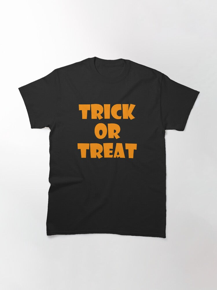 Halloween Trick Or Treat Classic T Shirt Clean Design 4