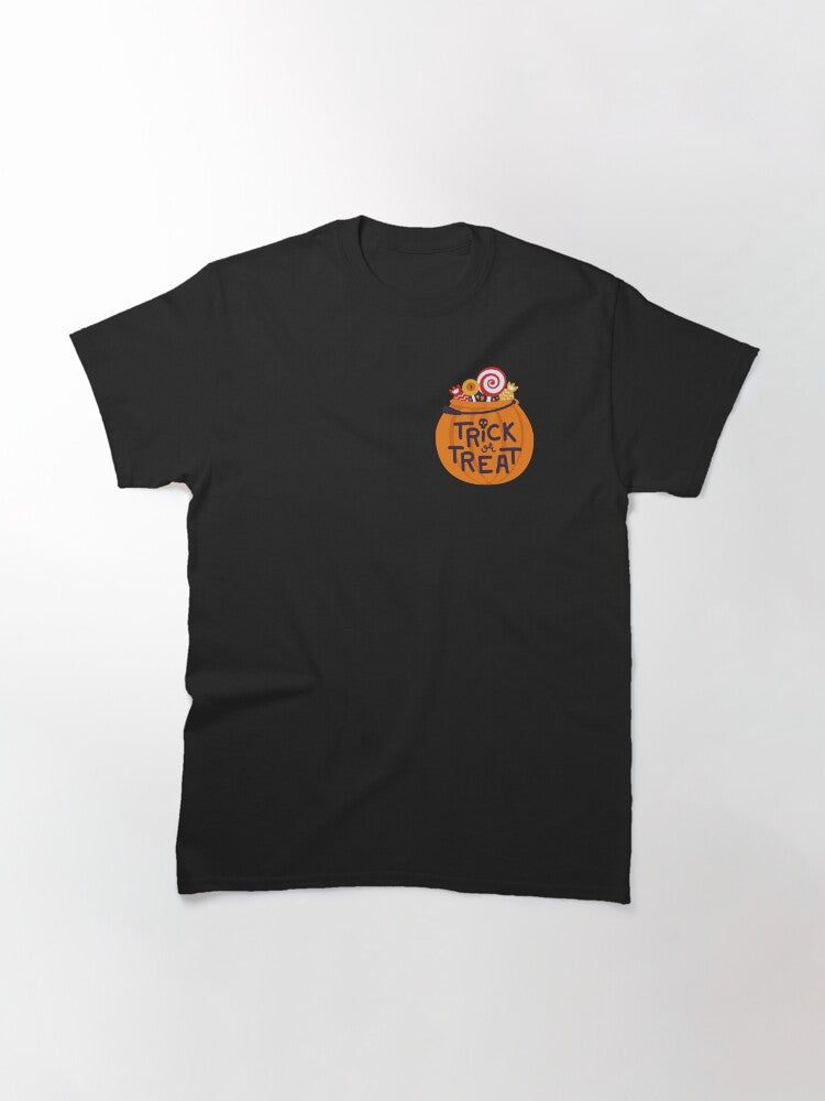 Trick Or Treat Halloween Motif Classic T Shirt Minimal Style