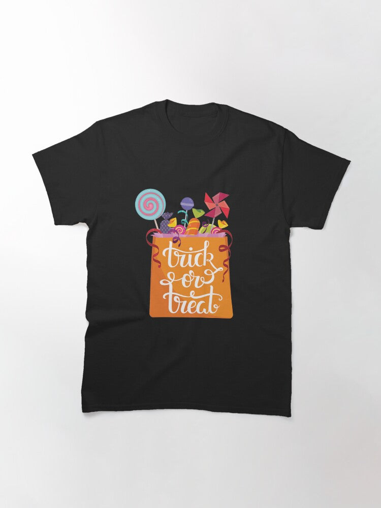 Halloween Trick Or Treat Classic T Shirt Premium Print 2