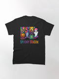 Colorful Spooky Season Halloween Panel Art Classic T Shirt