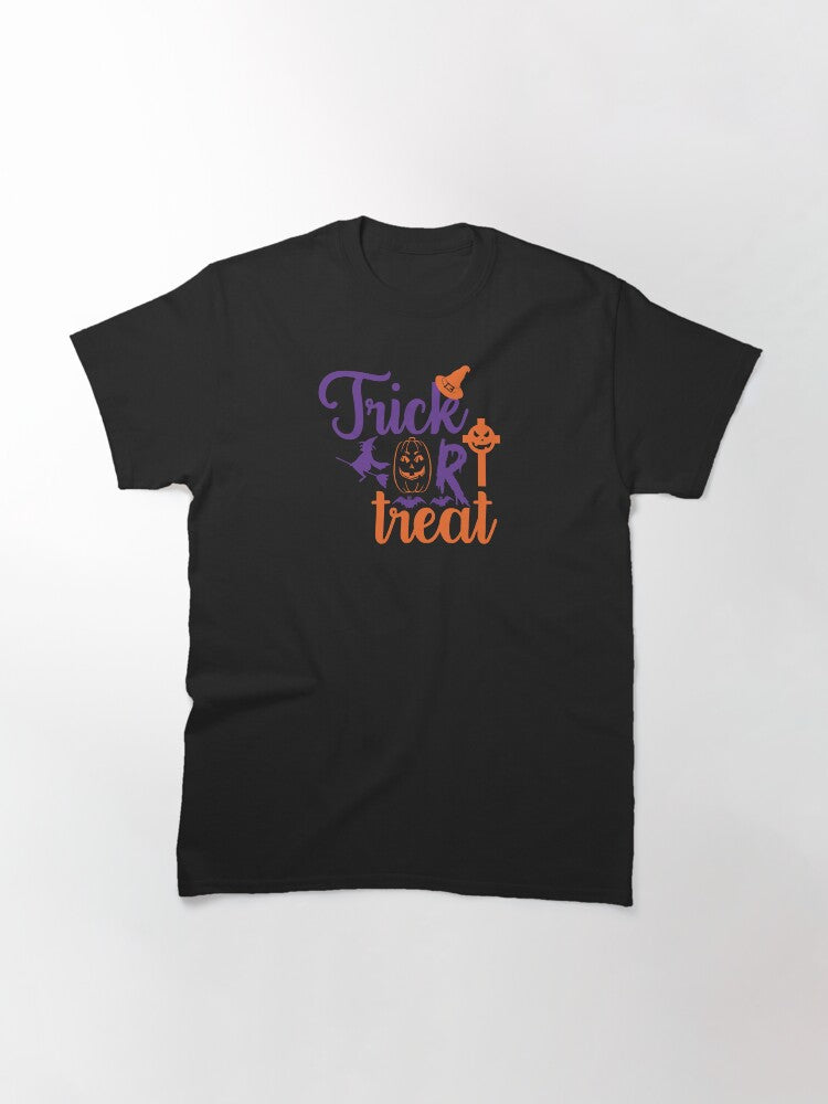 Trick Or Treat Funny Halloween Design Classic T Shirt Everyday Wear
