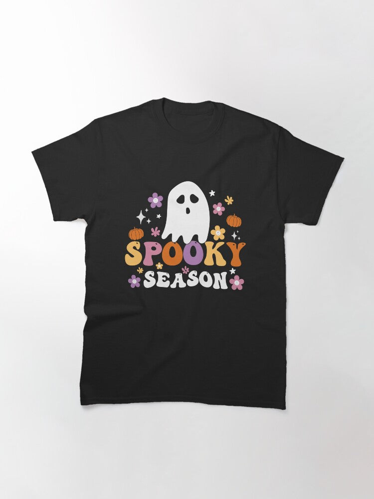 Groovy Ghost Spooky Season Lazy Halloween Costume Classic T Shirt