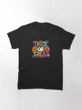 Cute Colorful Halloween Trick Or Treat Classic T Shirt Premium Print
