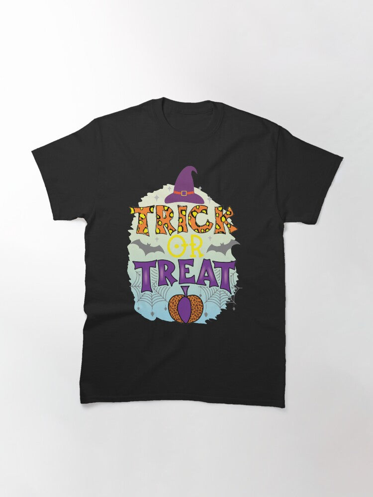 Trick Or Treat Happy Halloween Purple Quote Classic T Shirt Premium Print