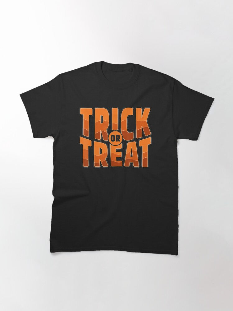 Trick Treat Lettering Halloween 2021 Graphic Classic T Shirt Premium Print