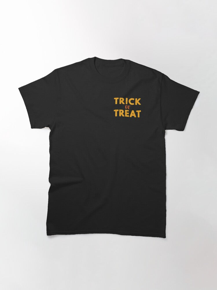 Halloween Trick Or Treat Classic T Shirt Clean Design