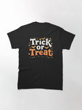 Trick Or Treat Halloween Design Classic T Shirt Clean Design