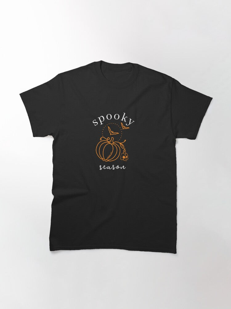 Spooky Season 2022 Hallooween Pumpkin And Skull Classic T Shirt