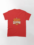 Spooky Season Cute Retro Halloween Typography Design Bankshopth Classic T Shirt