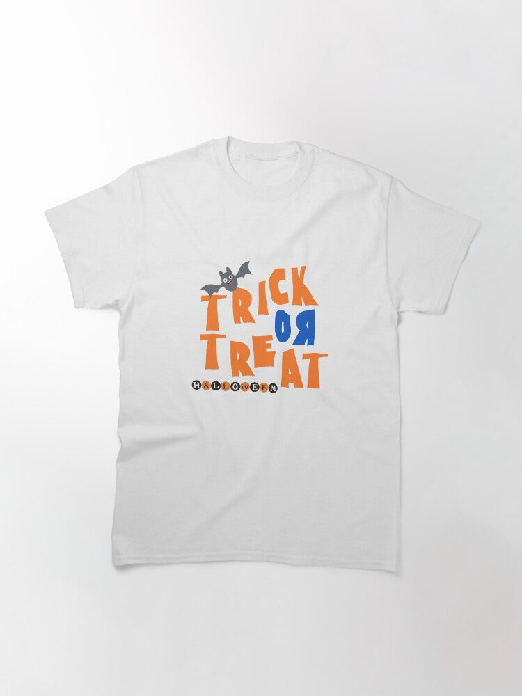 Helloween Trick Or Treat Classic T Shirt Clean Design