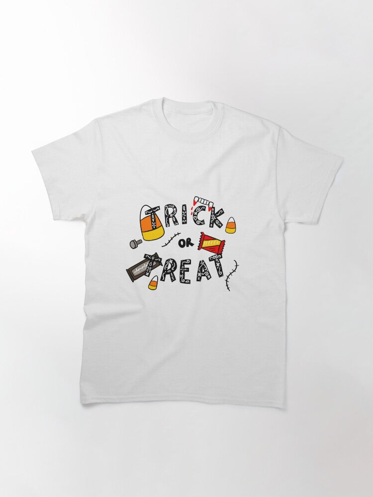 Trick Or Treat Halloween Classic T Shirt Minimal Style 5