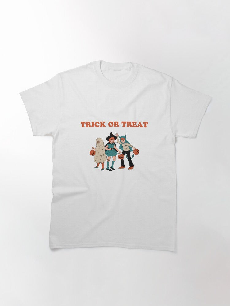 Trick Or Treat Retro Halloween Classic T Shirt Minimal Style