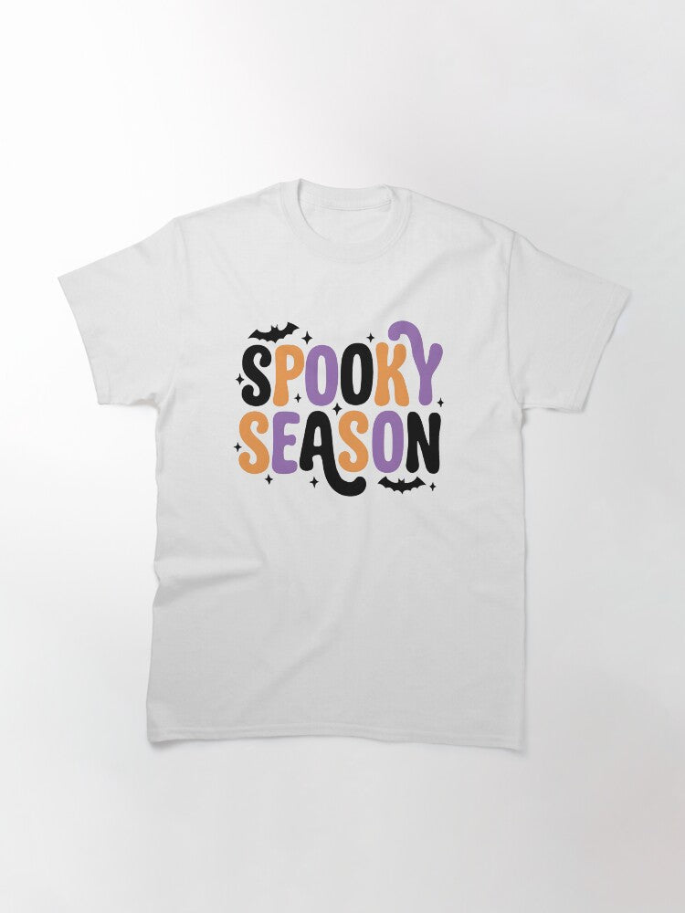 Spooky Season Halloween Typography Sticker Classic T Shirt