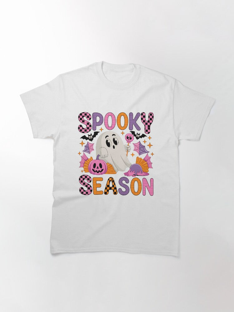 Spooky Season Halloween Fall Ghost Pumpkin Classic T Shirt