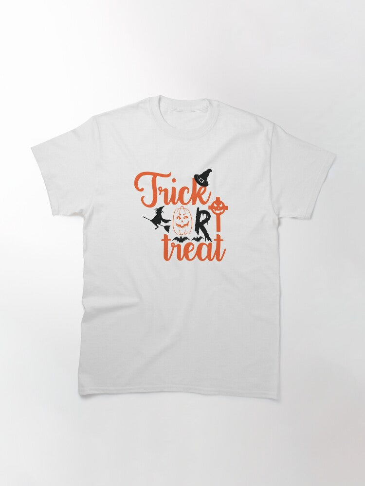 Trick Or Treat Halloween Art Classic T Shirt US Trend