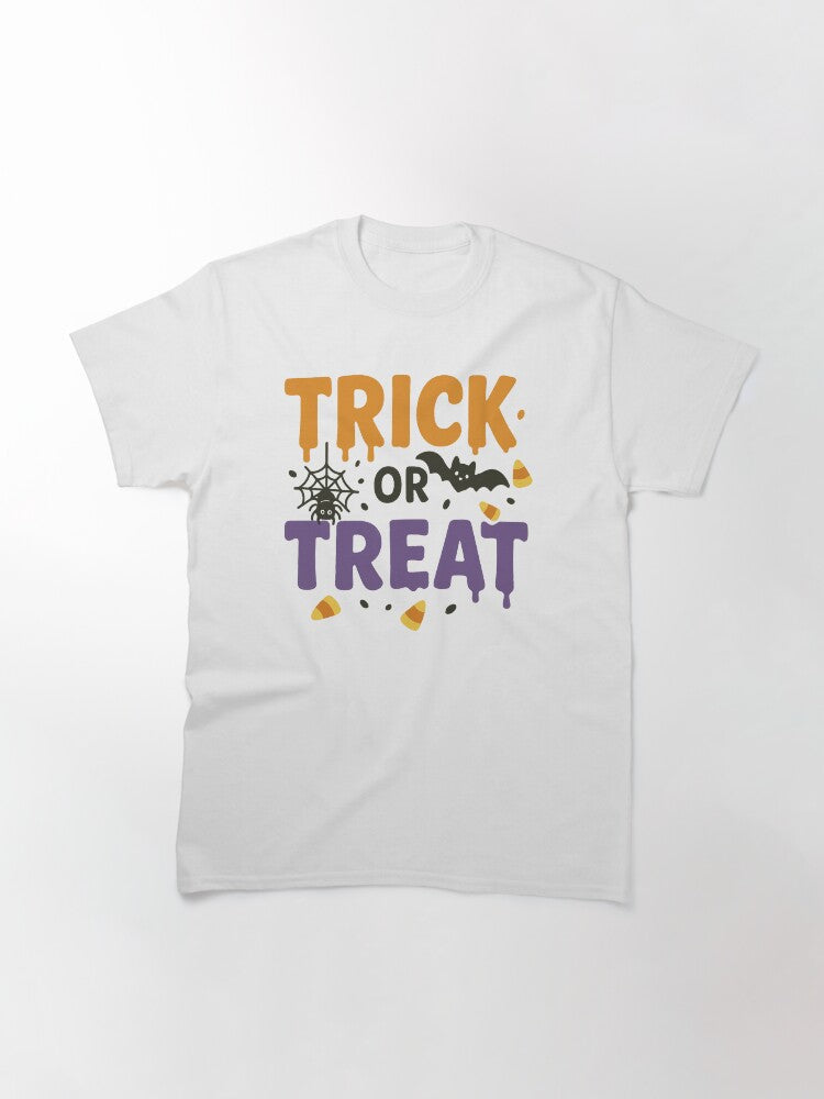 Trick Or Treat Spooky Halloween Typography Classic T Shirt US Trend