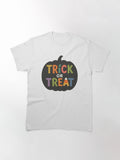Playful Trick Or Treat Pumpkin Design For Halloween Classic T Shirt US Trend