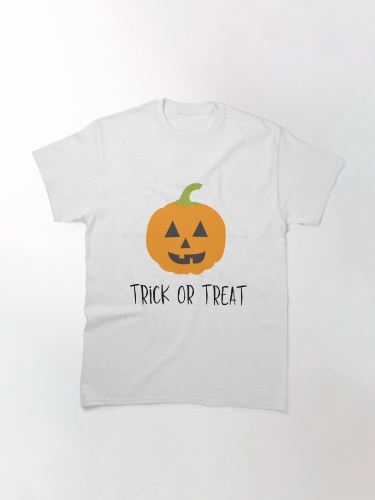 Trick Or Treat Halloween Print Classic T Shirt Everyday Wear
