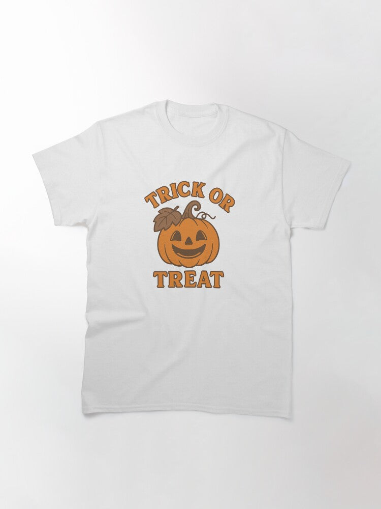 Retro Halloween Trick Or Treat Pumpkin Classic T Shirt Premium Print