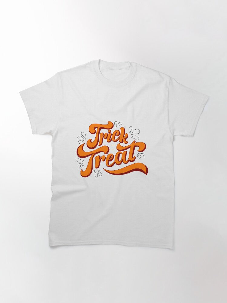 Trick Or Treat Font Classic T Shirt Minimal Style