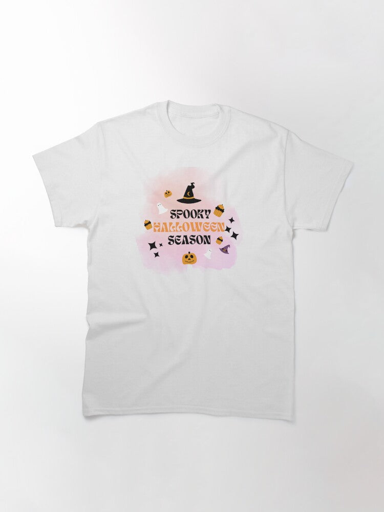Spooky Halloween Season In Pink Cute Vibe Classic T Shirt