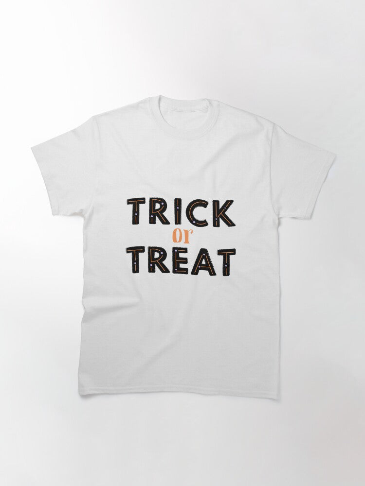 Trick Or Treat Black Classic T Shirt Minimal Style