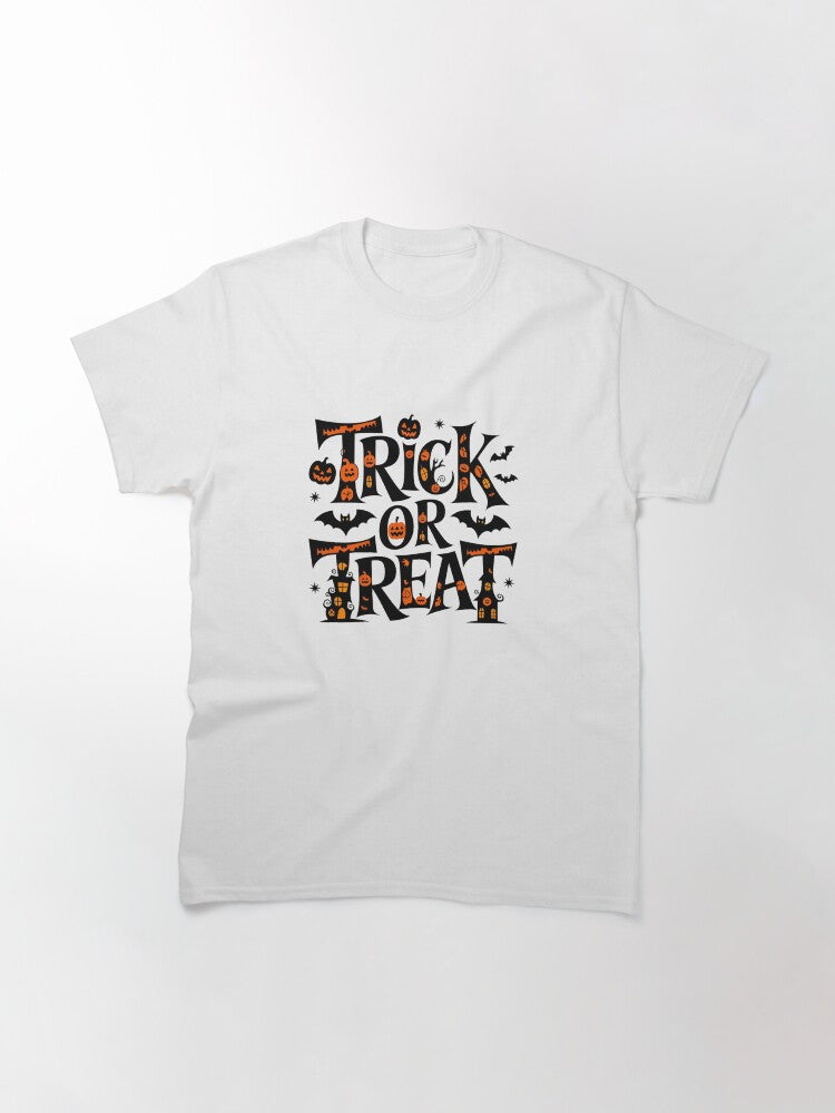 Halloween Stickers And Gifts Trick Or Treat Classic T Shirt Everyday Wear