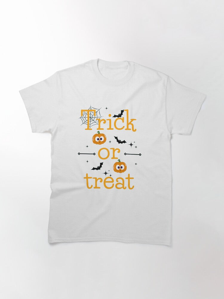 Trick Or Treat Text Halloween Classic T Shirt US Trend