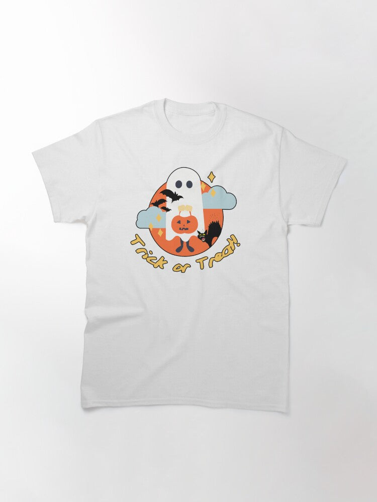 Holloween Trick Or Treat Classic T Shirt Minimal Style