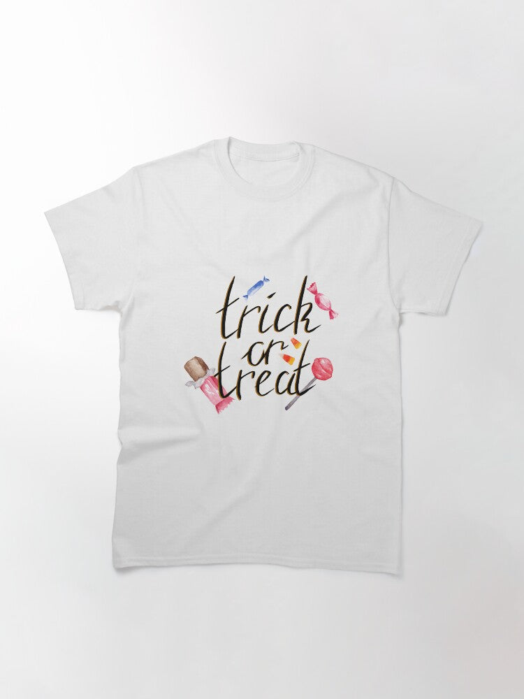 Trick Or Treat Classic T Shirt Minimal Style 25