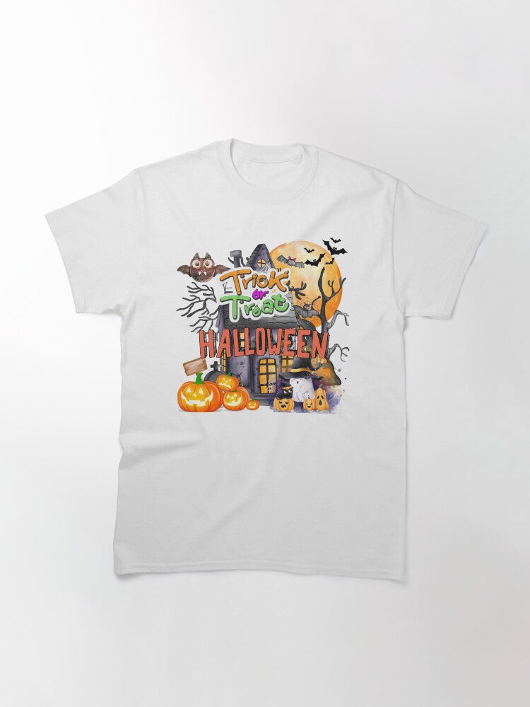 Halloween Trick Or Treat Classic T Shirt Clean Design 6