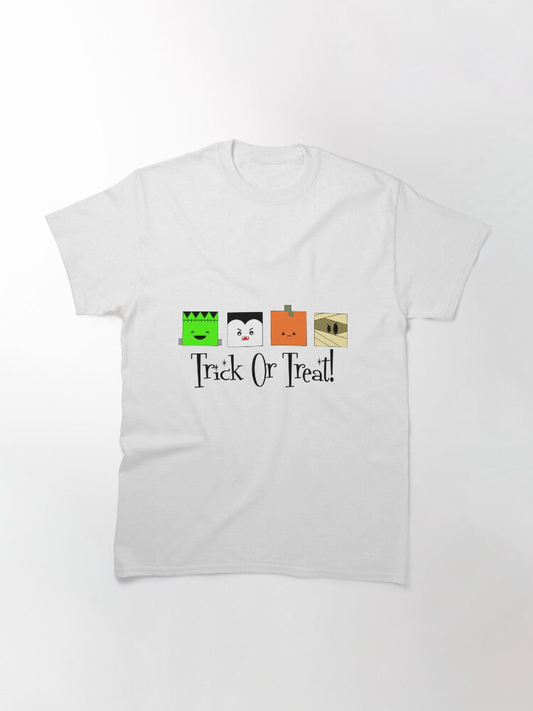 Trick Or Treat Monsters Classic T Shirt Everyday Wear