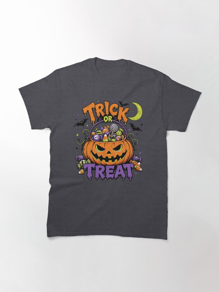 Trick Or Treat Pumpkin Halloween Candy Classic T Shirt Everyday Wear