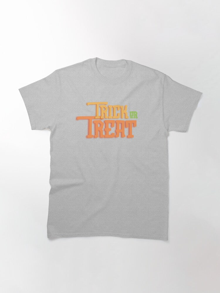 Trick Or Treat Shadow Block Letters Minimalist Classic T Shirt US Trend