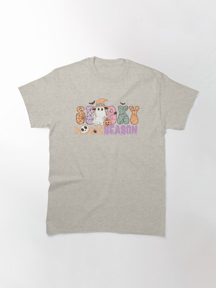 Spooky Season Halloween Retro Groovy Funny Ghost Classic T Shirt