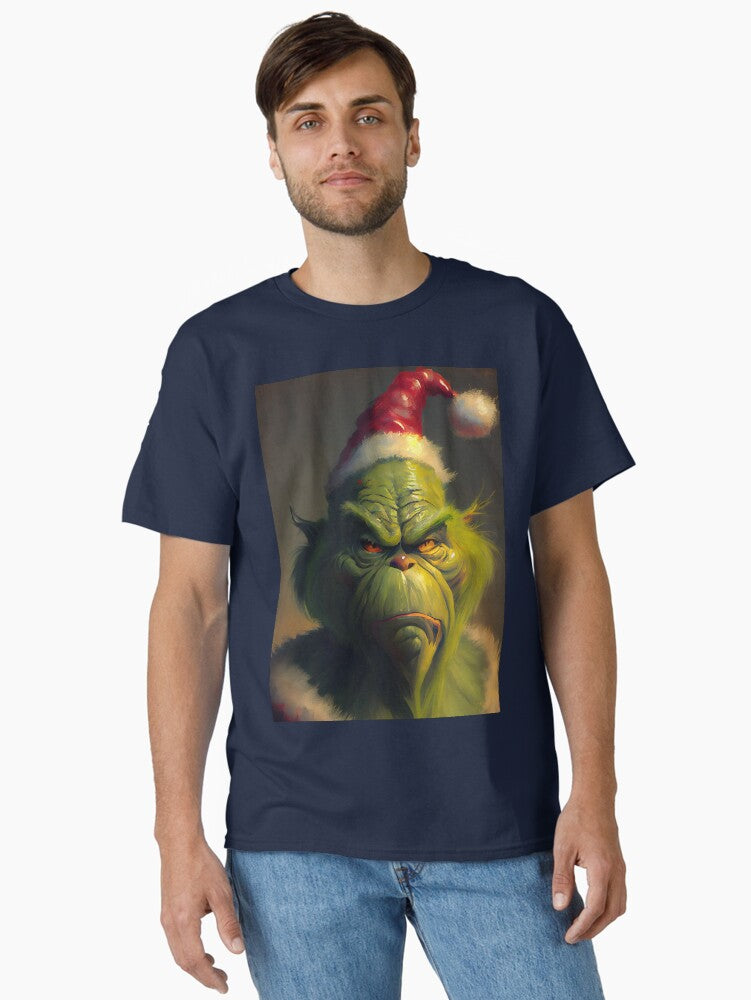 Grinch Oil Paint Classic T Shirt T Shirt Holiday Trending Christmas Season Pick