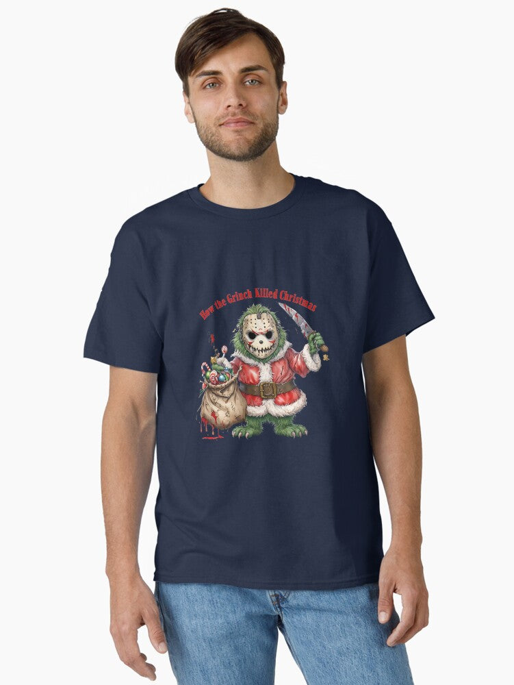 Grinch Voorhees Jason Horror Christmas Mashup Classic T Shirt T Shirt Holiday Trending Christmas Season Pick