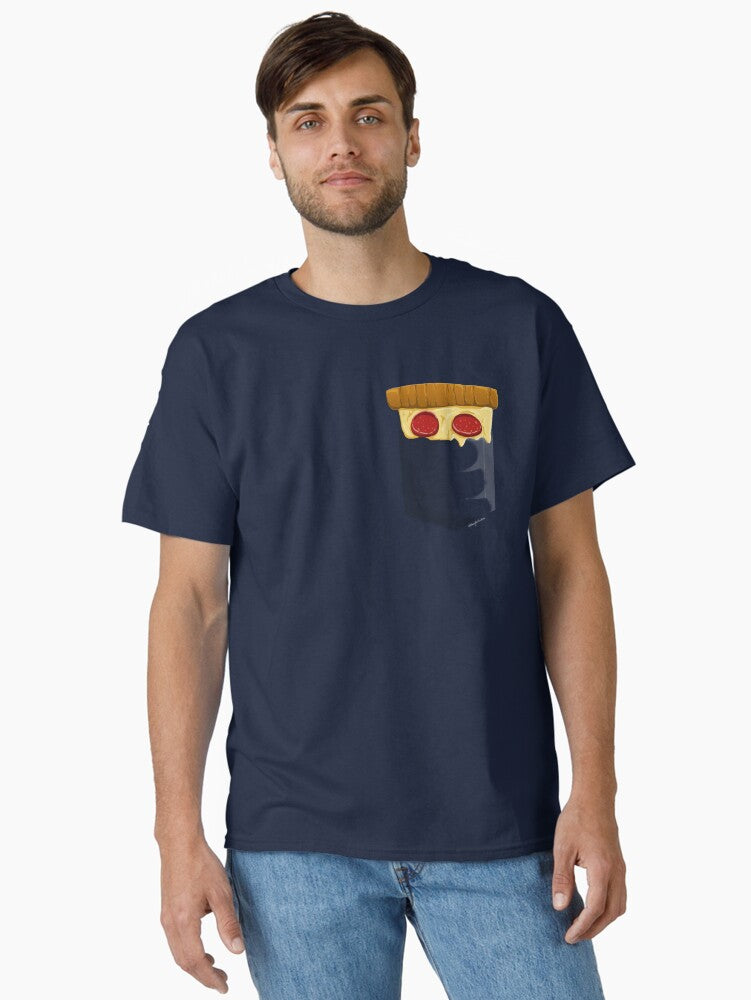 Pizza Shirt Pocket Classic Shirt T Shirt Minimal Style