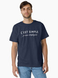 Funny French Saying Shirt C est Simple je Suis Compliquee Gift Classic T Shirt T Shirt Streetwear Style US Top Pick